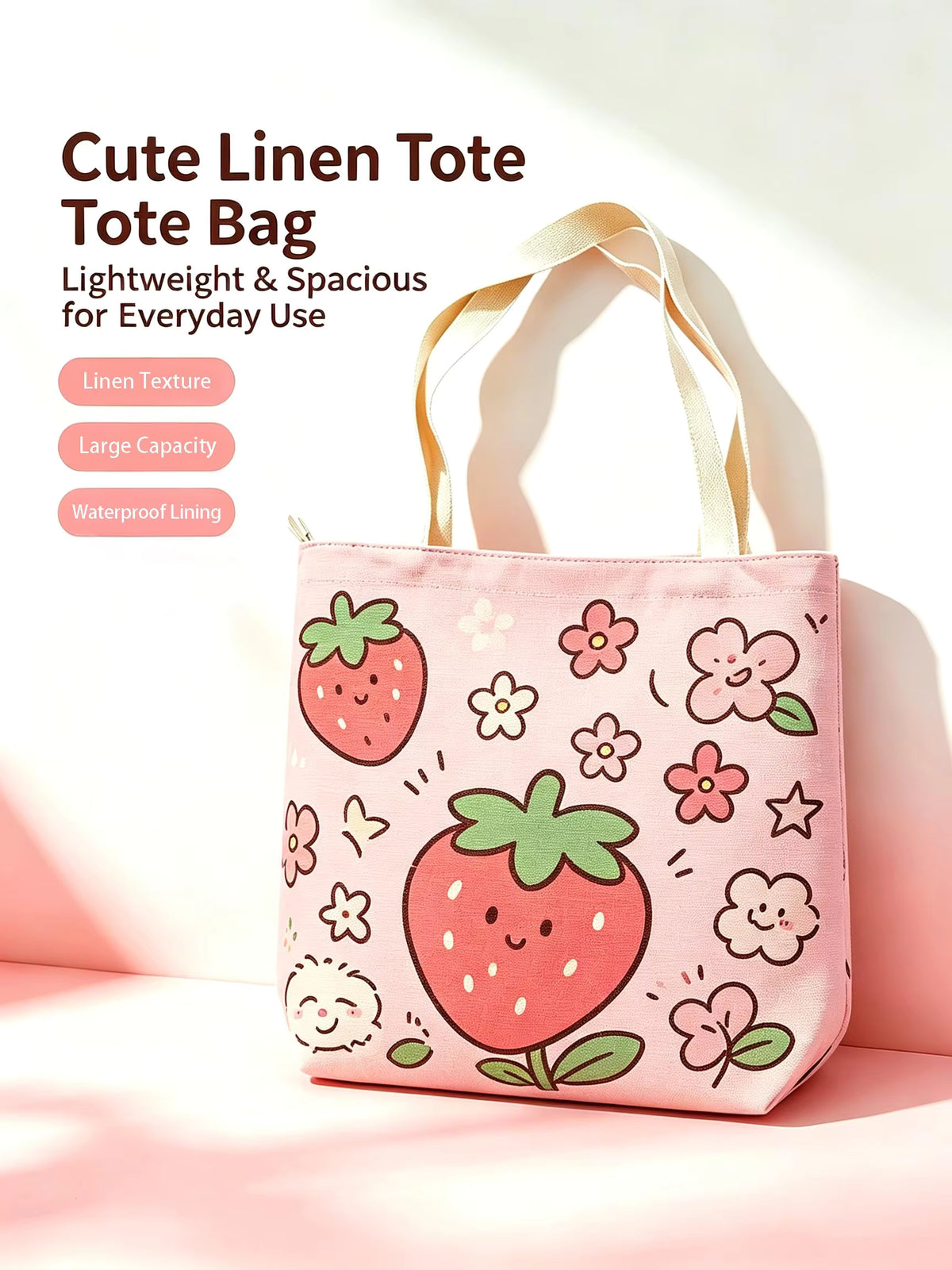 Talo Walk Terrible Mouse L-Lorna Large Canvas Tote Bag