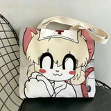 Talo Walk Terrible Mouse L-Lorna Large Canvas Tote Bag