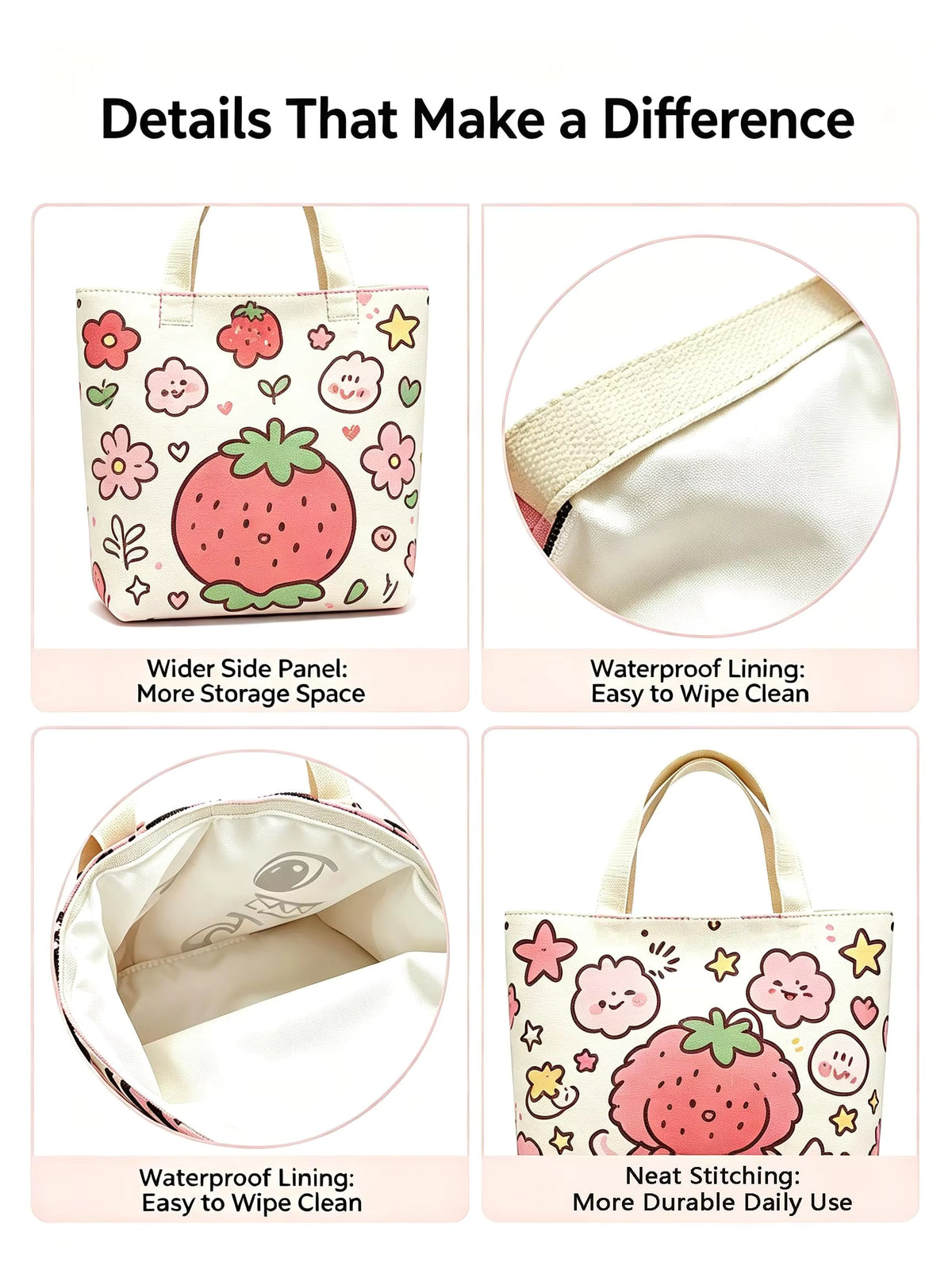 Talo Walk Terrible Mouse L-Lorna Large Canvas Tote Bag